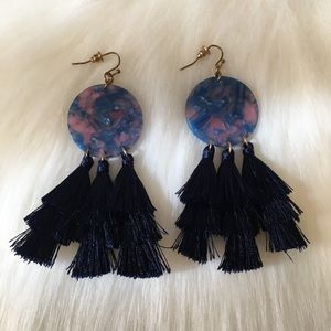 Resin & Tassle Earrings